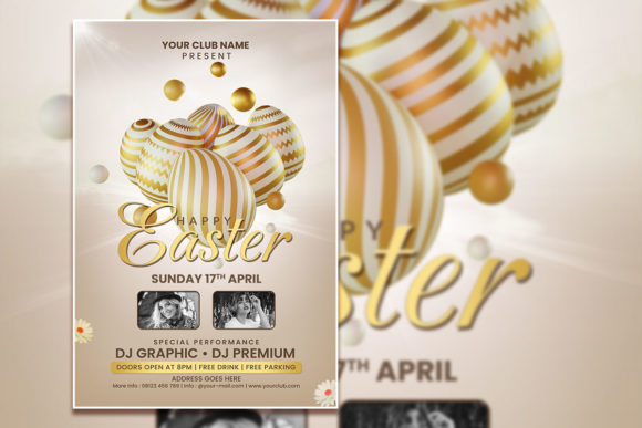 Gold Style Easter Day Poster Template: Your Shortcut to Stunning Holiday Promotions